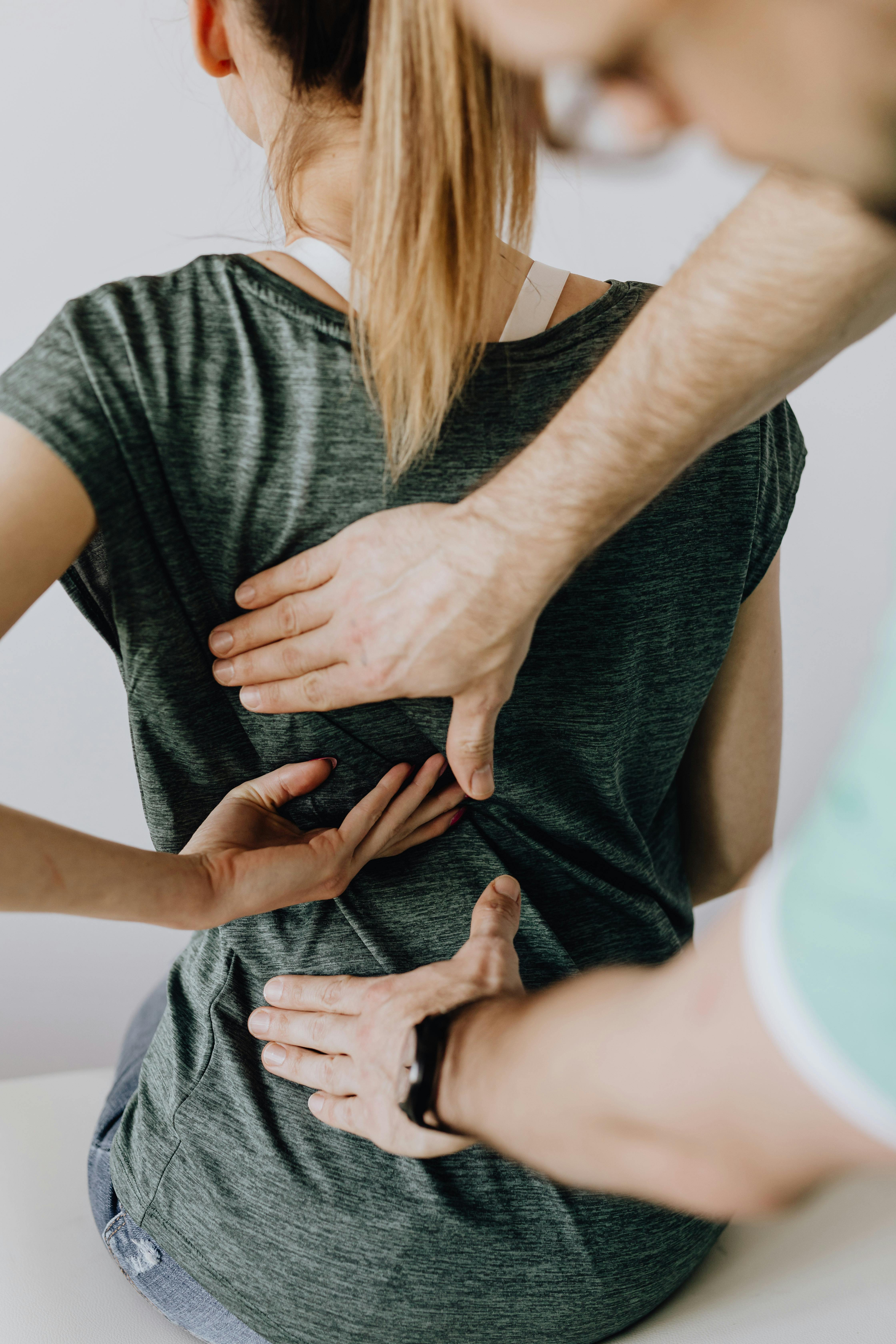 Back pain relief physiotherapy session improving spinal mobility and comfort